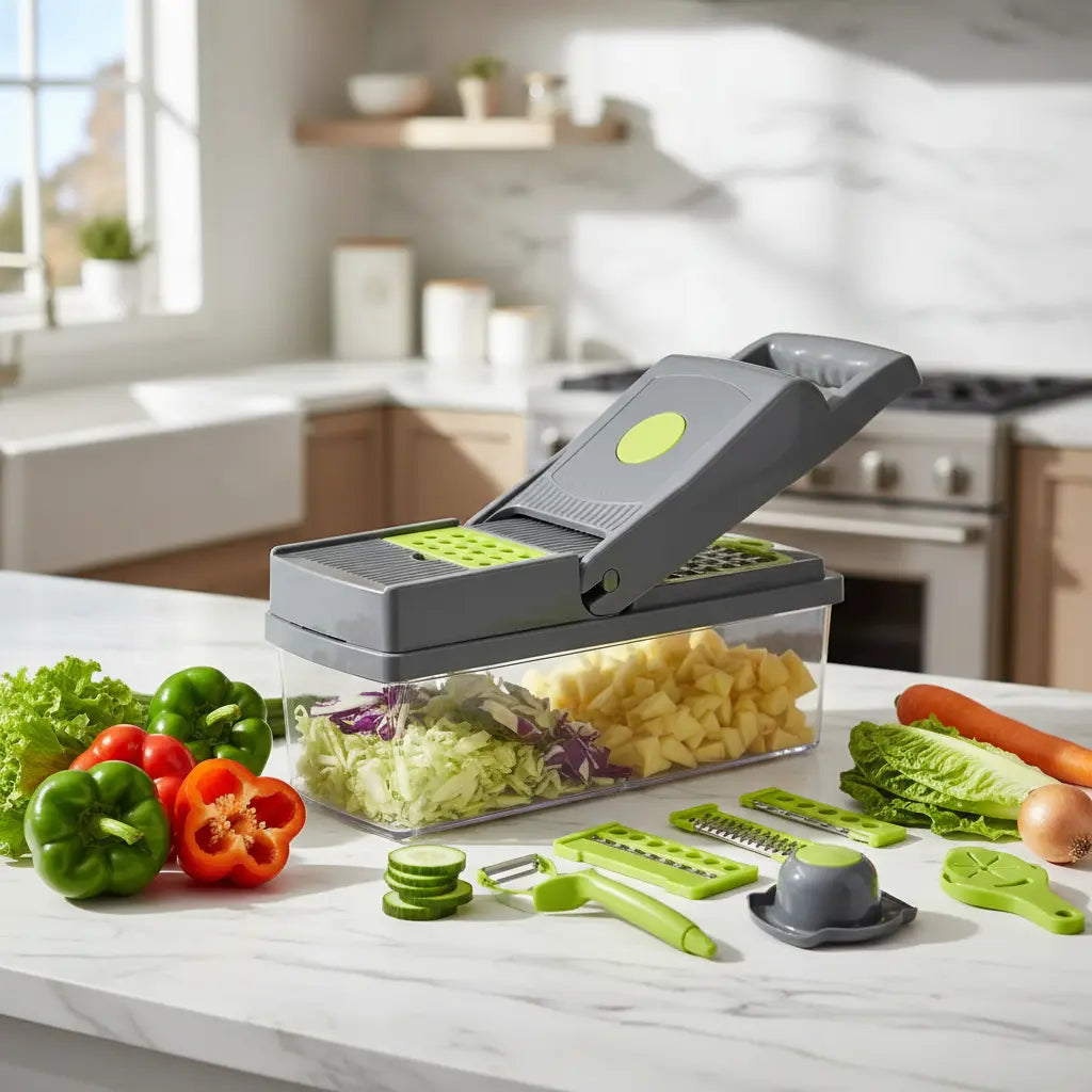 Picador Multifuncional 14 Piezas Chefcut Pro Acero
